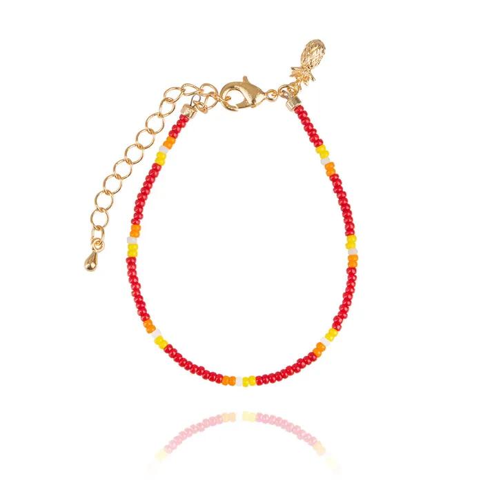 Seed Pineapple Red Bracelet