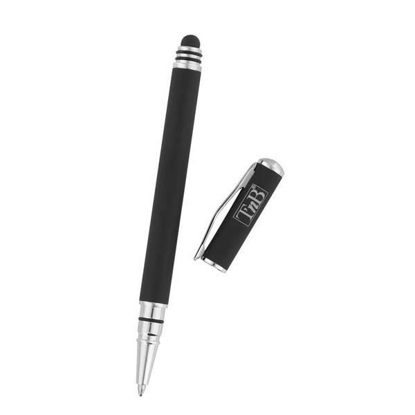 Stylet 2 en 1 - FIRST - Noir - Toucher doux - Prise en main confortable - Léger 17g