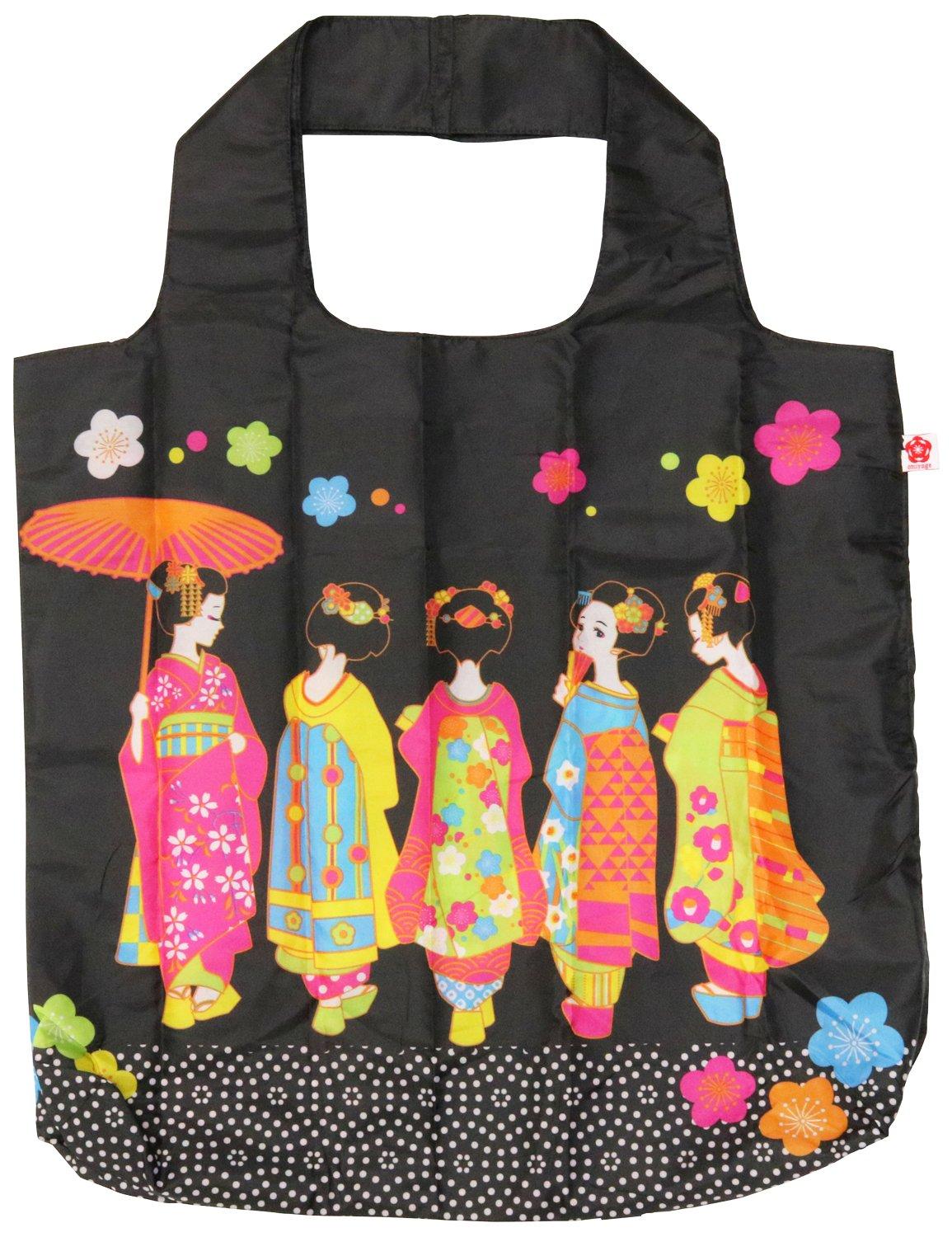 

Matsumi Kogei Marusan Eco Maiko Souvenir x x Black Bag, Print, Bag, 5.5cm 10.5cm 5cm, чорний