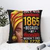 Juneteenth Pillowcase Polyester Cushion Cover Decorations African American Pillow Case Cover Sofa Square 4040cm