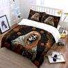 Skeleton In Cloak with Roses Bedding Duvet Cover Set  (1*Duvet Cover 2*Pillowcases, Without Duvet Insert)