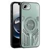 For iPhone 16e Magnetic Case Aluminium Alloy+PC+TPU Hollow Heat Dissipation Phone Cover