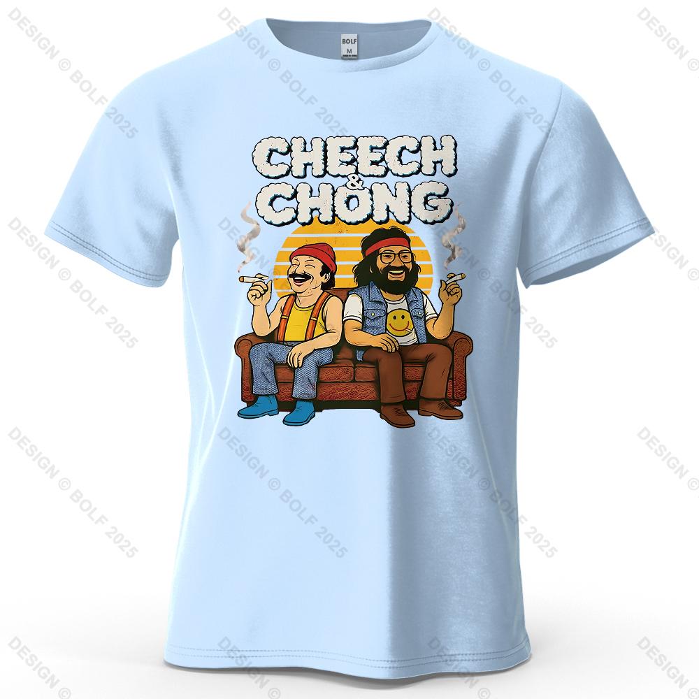 

Мужская футболка с мультяшным принтом CHEECH & CHONG 100% Хлопок Оверсайз Ретро Забавные Графические Футболки для Женщин Топы Футболки Стритвир S
