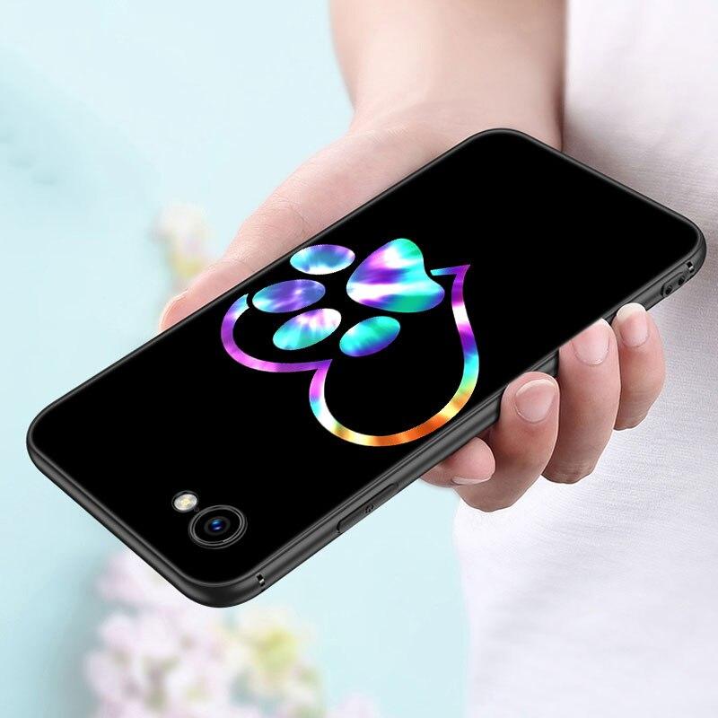 Beste Freunde Hundepfote Handyhülle für Apple iPhone 14 13 12 Mini 11 Pro Max 7 8 XR X XS 7 8 Plus SE 2020 2022 Schwarze Hülle