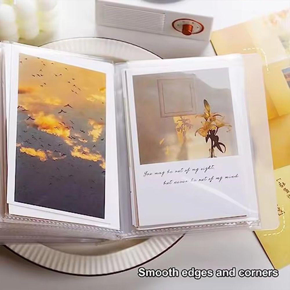 Waterproof A6 Information Booklet With 40 Pockets Large Capacity Clear Photo Storage Album Transparent