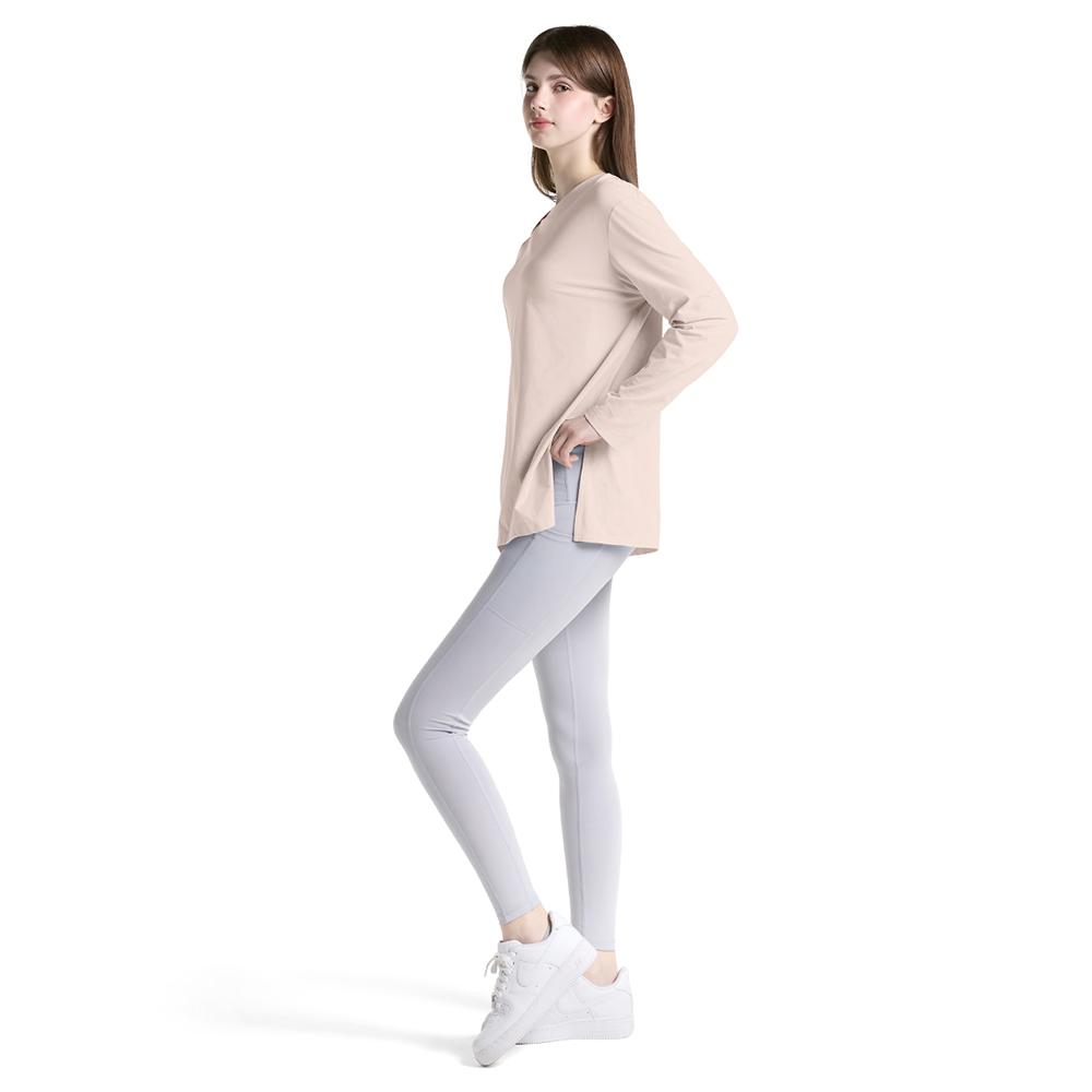 Teseulla Women'S Polyslub Cover-Up Oversized Long Sleeve T-Shirt