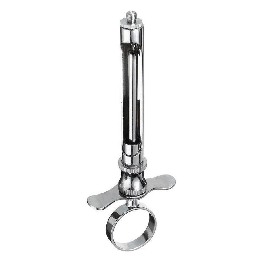 1PCS Stainless Steel Silver Dental Aspirating Syringe Dentist Surgical Instruments 1.8ML With Head