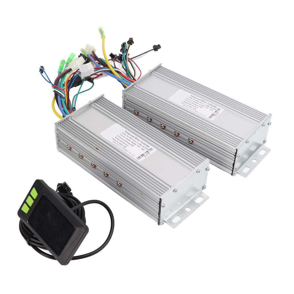 36V 48V 1000W Dualantriebsmotor Bürstenloser Controller LCD-Display Farbbildschirm Kit für Elektro