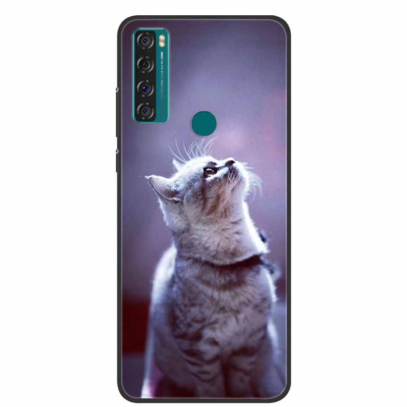 Case For TCL 20 SE Luxury Silicone TPU Soft Phone Cover For TCL 20 SE Case T671H 6.82" Funda Animal Capa Cute Shockproof Coque