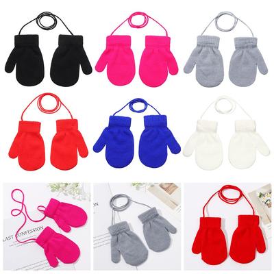 1-4 Jaar Baby Jongens Meisjes Leuke Gebreide Wanten Sport Handschoenen Kinderhandschoenen Dik Warm
