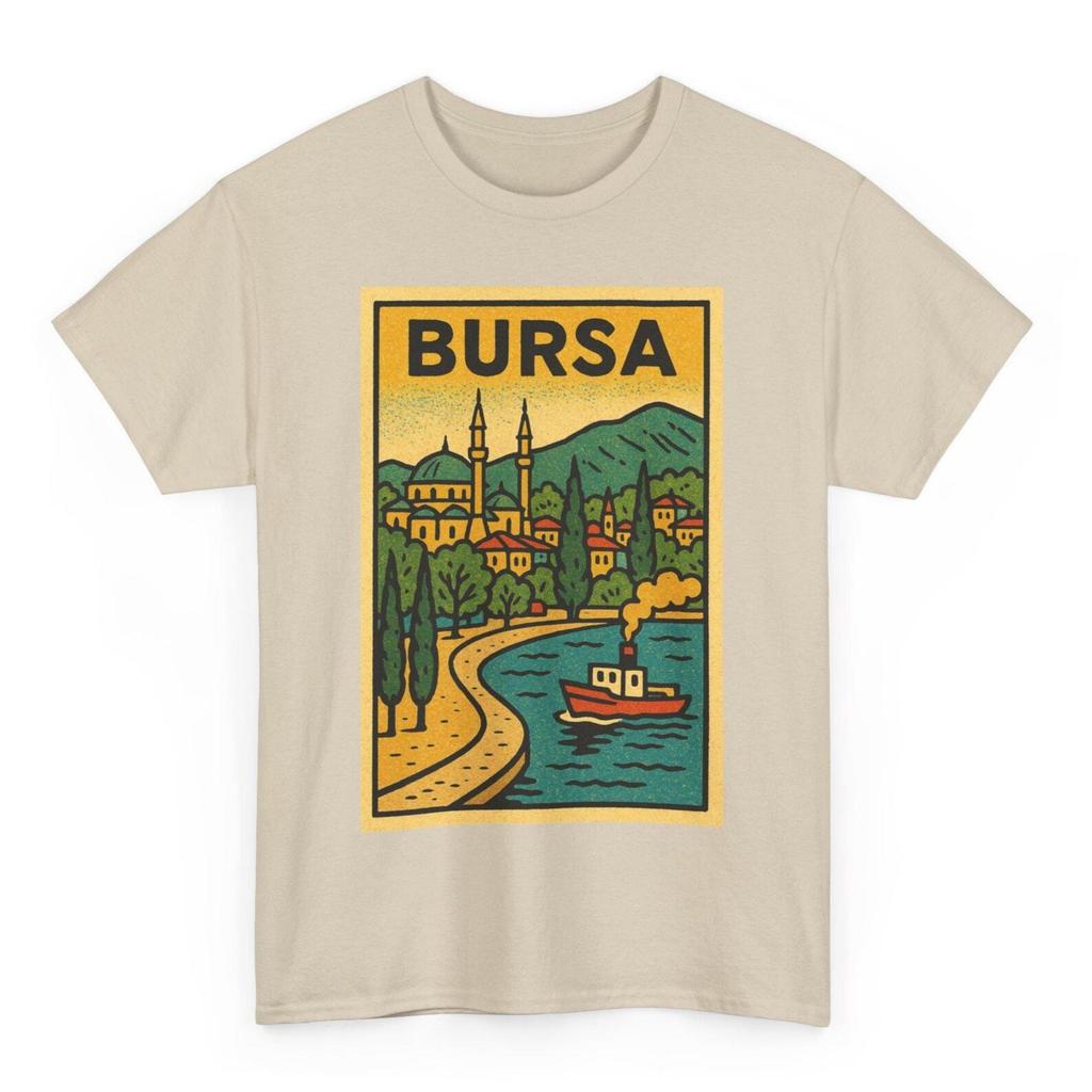 Bursa T Shirt Unisex | Retro Comic Style Turkish City Tee | Vintage Ottoman Heritage Graphic | Gift for Travelers Culture Enthusiasts