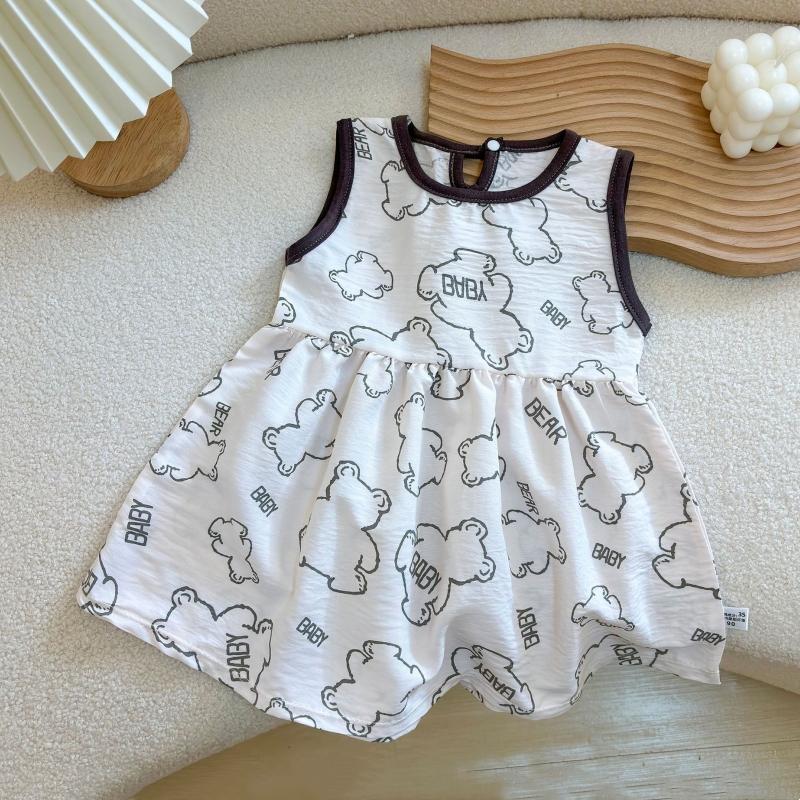 Fashion Printed Sleeveless Girls Dress Newborn Princess Dress Baby Girls Clothes Baby Girl Leisure Dress Baby Clothing