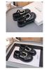 Girls' Classic Black Leather Princess Shoes - Soft Sole Lace Casual Flats for Spring & Autumn