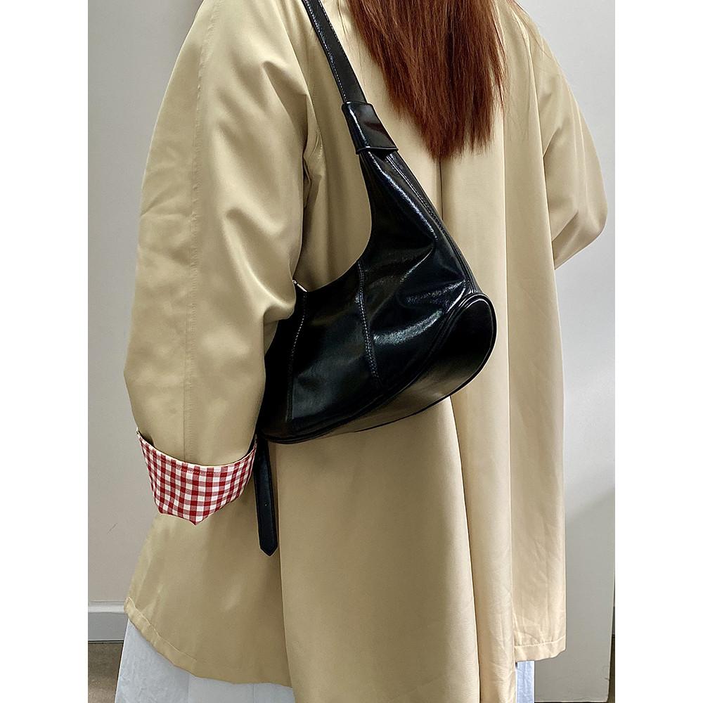 Ielgy Retro Large-Capacity Dumpling Bag All-Match One-Shoulder Messenger