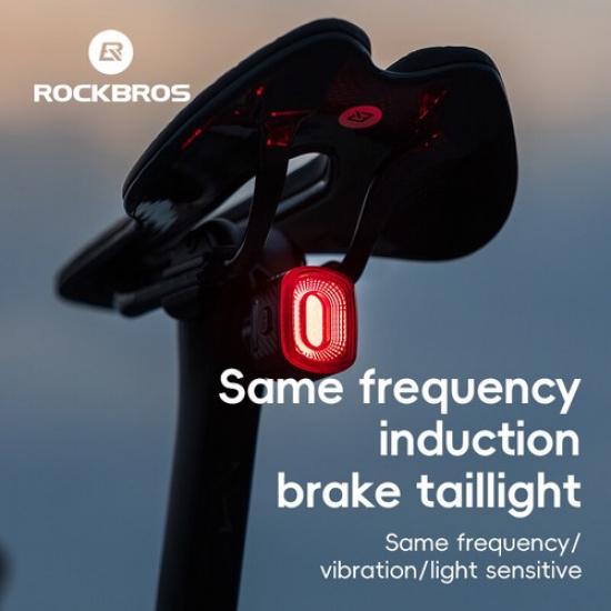 ROCKBROS Smart Bike Tail Light Same Frequency 4 Modes Auto Bike Brake Rear Light