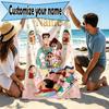 Custom Name Personalized Crayon Shin Chan Print Beach Towel, for Trip Camping Beach Party Home Decor, Birthday Gift for Family & Friends