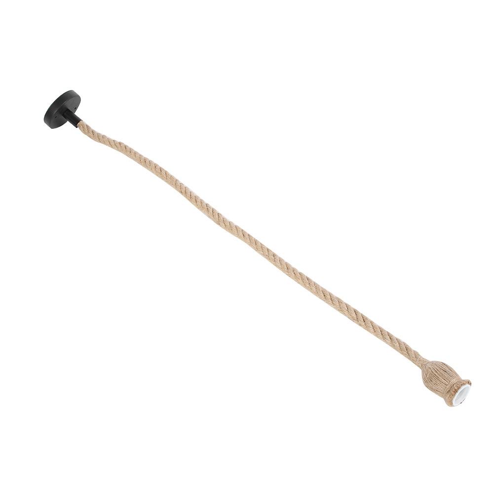 E27 Lampensockel 1m Hanfseil Kabel Elektrodraht DIY Anhänger Dekorative Lampenfassung (1 Halter)