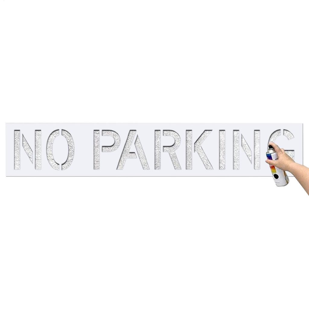 No Parking Silicone Template Reusable Washable 12Inch Letter Road Sign Parking Lot Paint Template For Asphalt Pavement Sidewalk