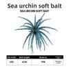 5pcs Set 5cm 1.9g Sea Urchin Lure TPE Material Floating Design Fishing Bait Soft Worm Shape Biomimetic Soft Worm