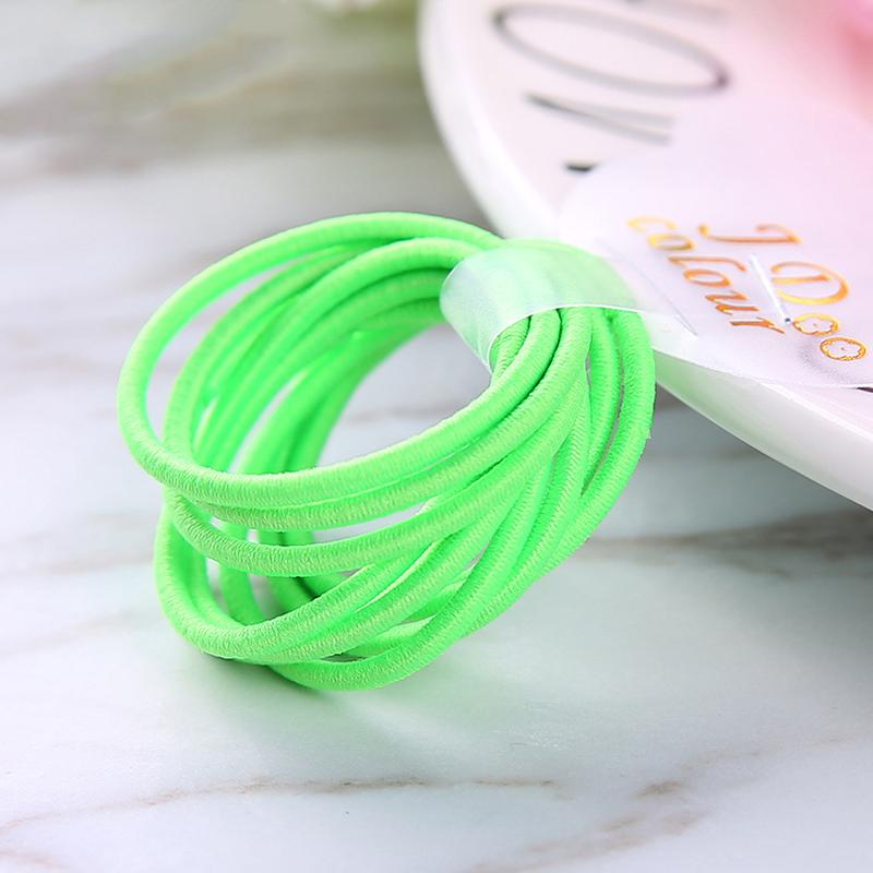 100PCS/bags  2mm Diameter 3cm  Kids Nylon Elastic Hair Bands Ponytail Holder Rope Elasticity Hair Ties for DIY Hair Accessories