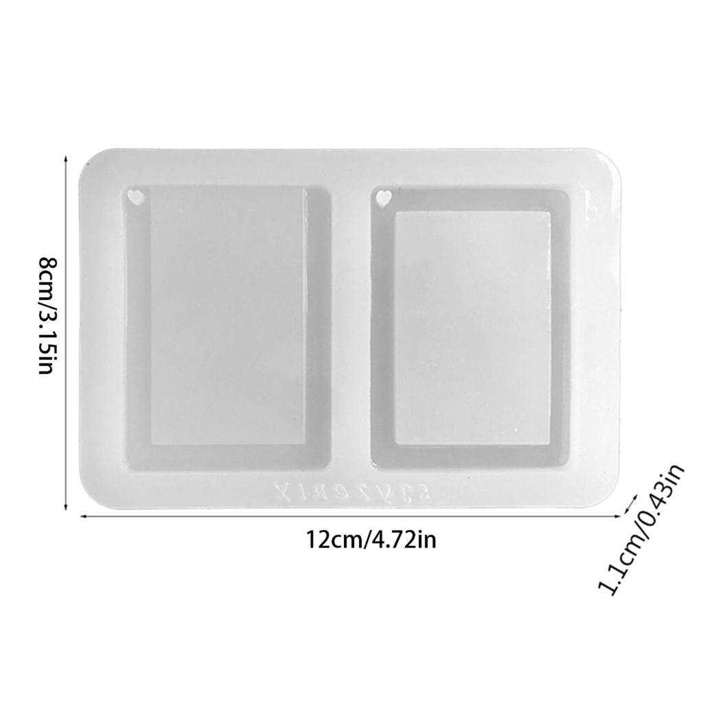 Card Sleeve Quicksand Photo Frame Mold Epoxy Silicone Mold Table Soft Ceramic Plaster Ornament Pendant Home Decoration