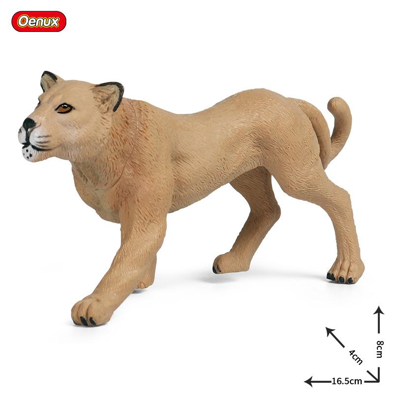 Oenux Zoo World Animal Sălbatic Leu Căprioară Tigru Elefant Model Figurine de Acțiune Fermă Capră Cal Vacă PVC Jucărie Educativă Drăguță Pentru Copii