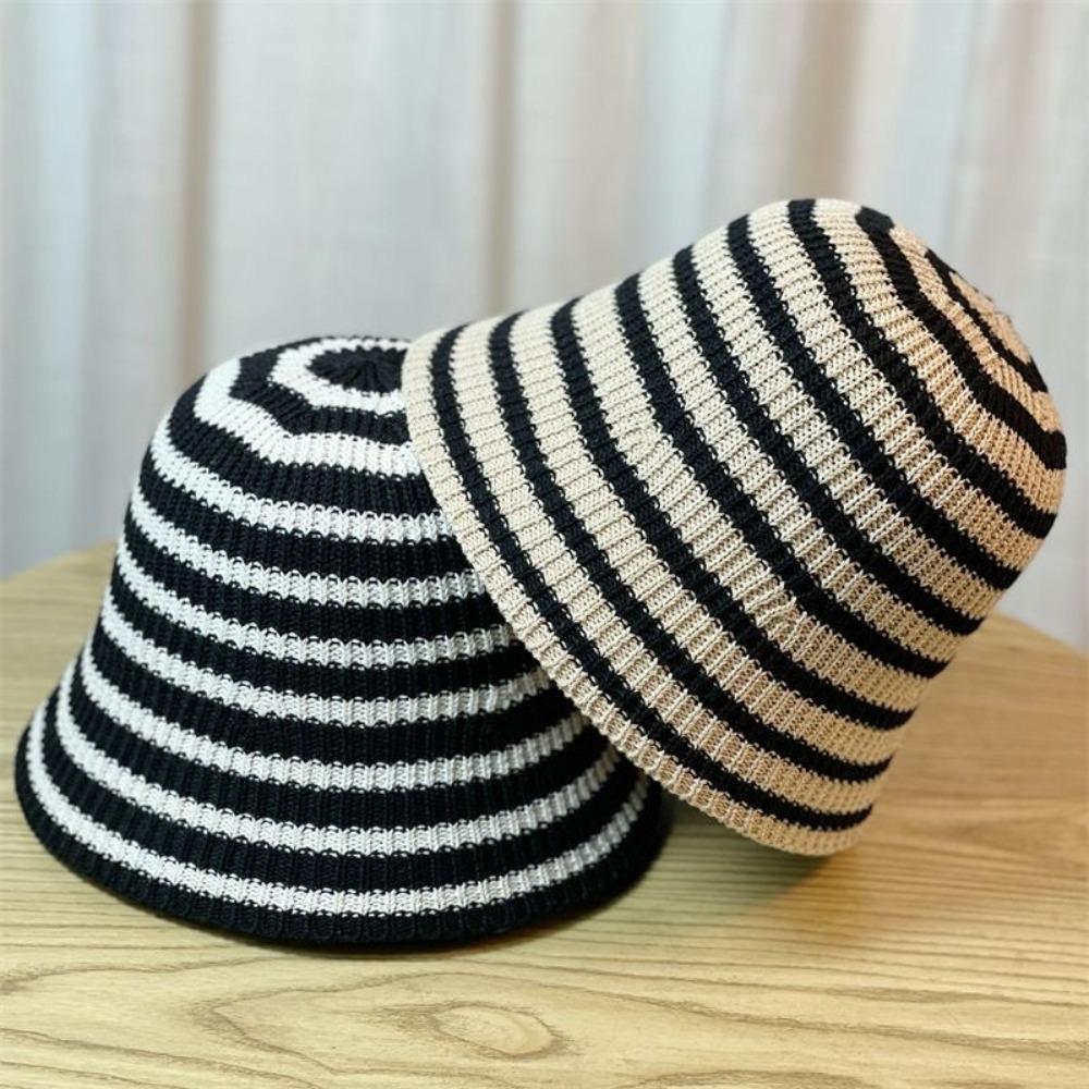Anti-UV Fisherman's Hat Knitted Basin Hat Fashionable Artistic Versatile Hat  Girls