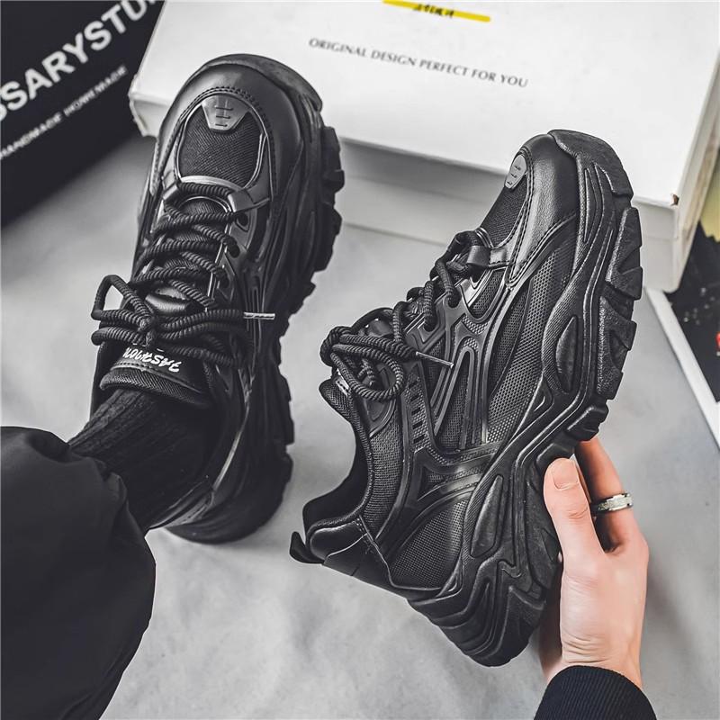 New Autumn Breathable Mesh Casual Thick-soled Little White Heightening Sports Dad Trendy Shoes