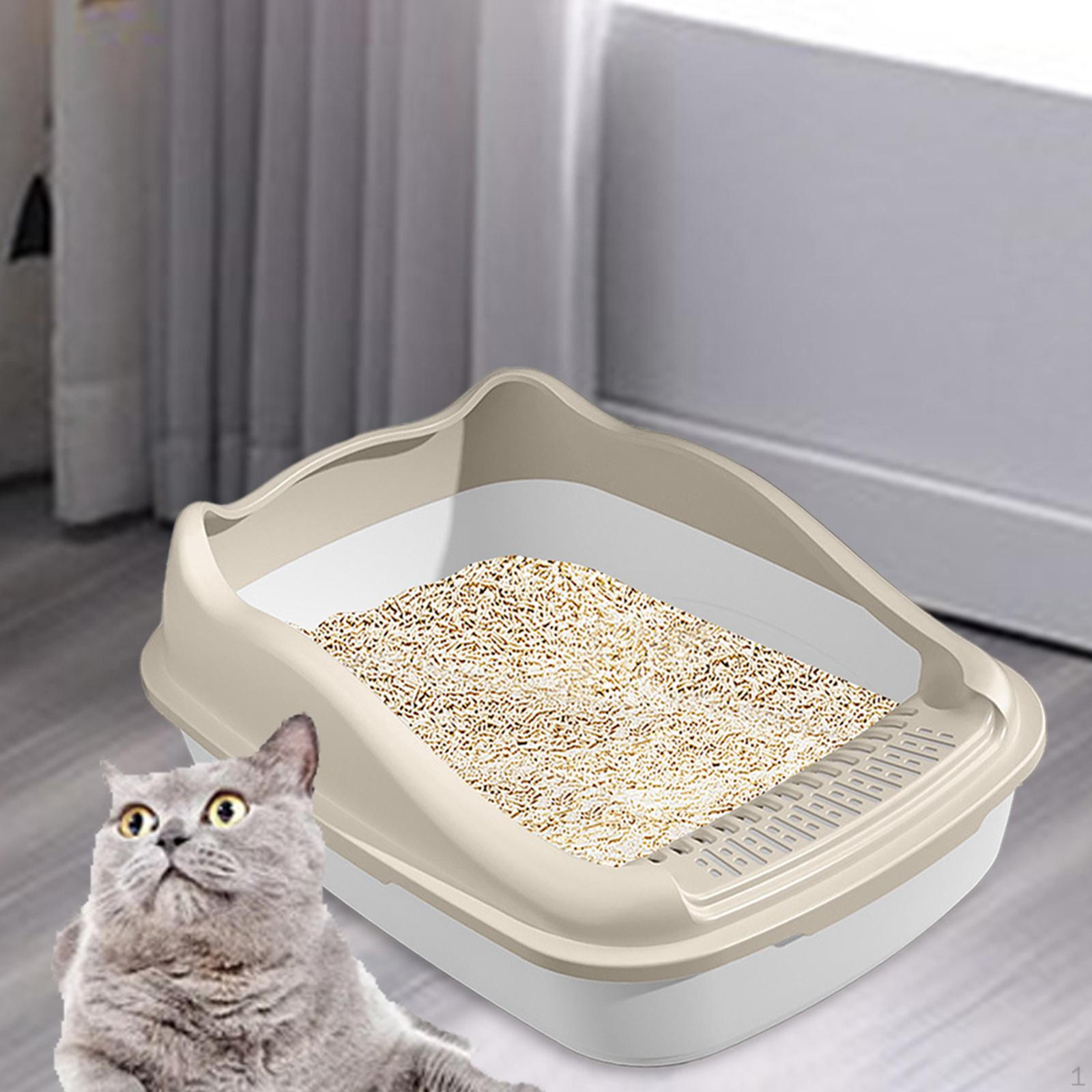 Litter Box, Cat Cage Accessories, Bedpan, Pet Toilet, Potty Toilet for, Hamsters, Small Cream White15X12X6in