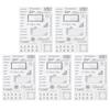 5Pcs Transparent Stamp Rubber TPR DIY Journal Craft Art Month Calendar Pattern Accessories