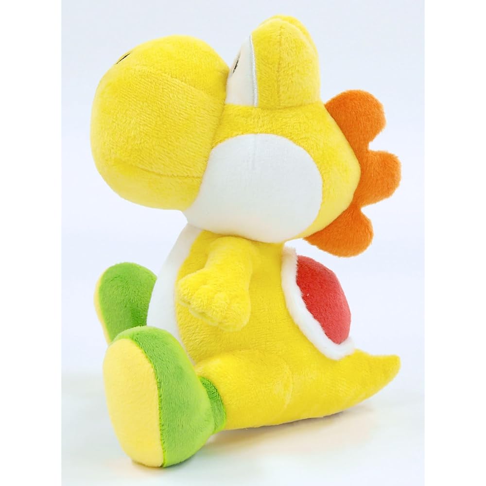 San-ei Super Mario All Star Collection Yellow Yoshi Plush Toy 20cm
