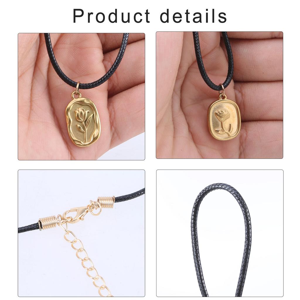 Elegant Irregular Pendant Necklace Adjustable Length Choker Stainless Steel Clavicle Chain Jewelry for Women and Girls
