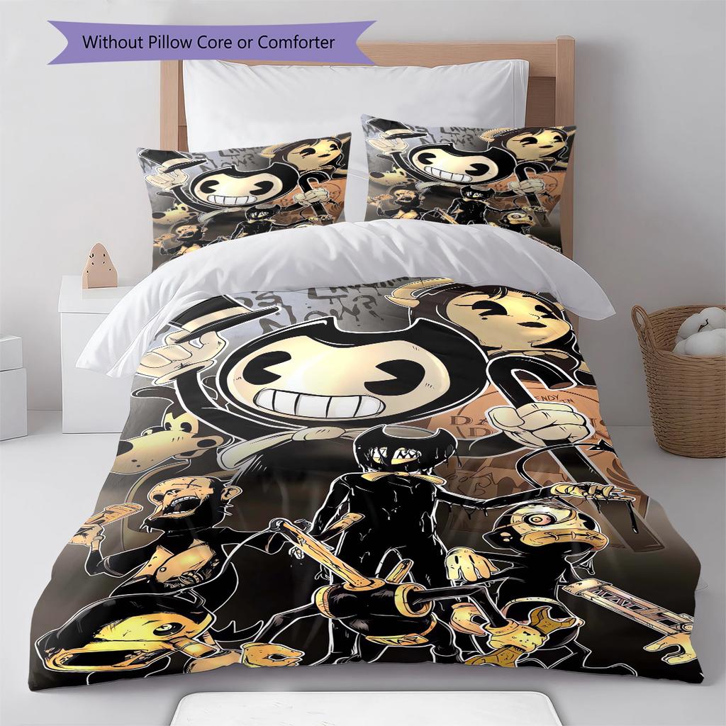 Bendy Pattern Bedding Quilt Set Quilt Cover Pillowcase Home Decoration Gift (1 * duvet cover + 2 * pillowcase, without core)