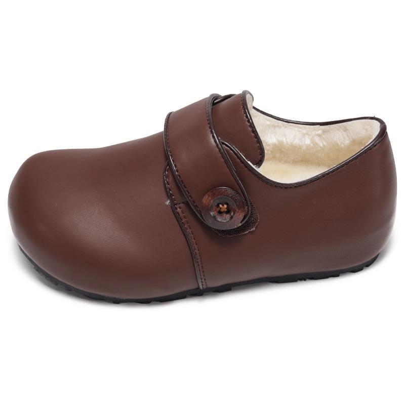 thick-soled women's autumn new Mao Mao shoes retro versatile casual shoes one-pedal lazy shoes women's