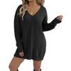 A Deep V-neck Sexy Casual Pullover Sweater for Women, A Base Layer for Autumn and Winter, A Dress Without A Belt