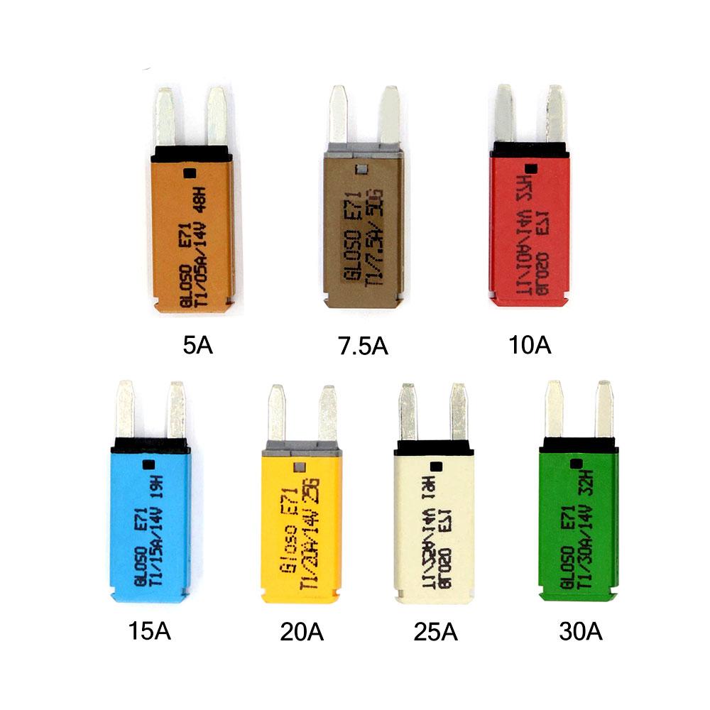 IZTOSS 10PCS 5-30A 14V Small Blade Fuse Automatic Reset Fuse Circuit Breaker Current Overload Protector for Car Truck Boat RV Circuit Breaker 6