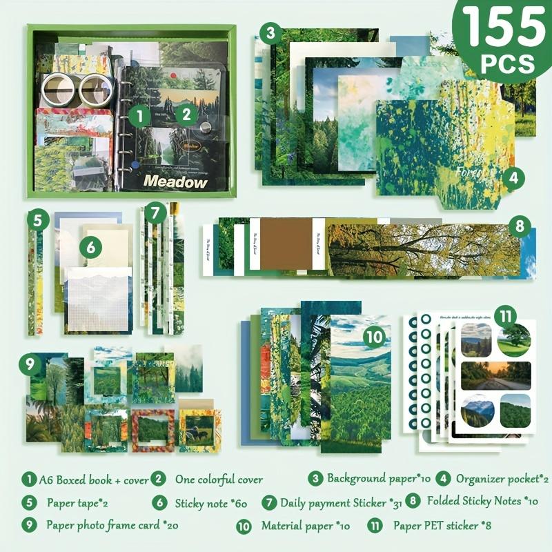 1set Nature Landscape Handbook Gift Box Set Exquisite Handbook Material Halloween Gifts, New Year's Gifts, Christmas Gifts