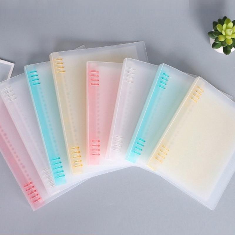 Four-color Light Color Stationery PP Plastic Loose-leaf Notebook Cover Custom B5 Loose-leaf Coil Hand Account Shell