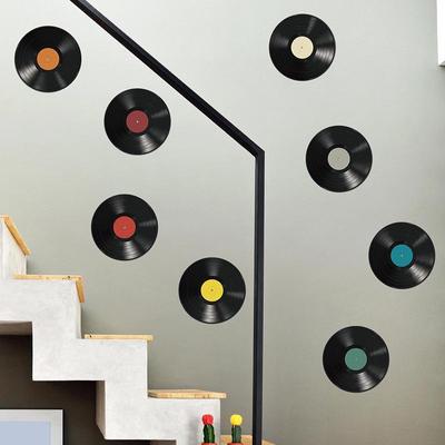 Classic Music Record Wall Stickers for Home Decor: Bedroom, Living Room, Porch, Dormitory