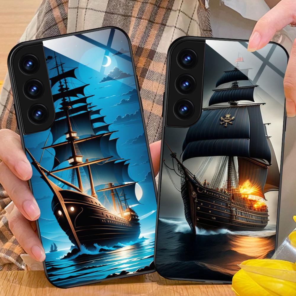 Pirate Corsair Mobile Phone Case for Samsung Galaxy S26 S25 S24 S23 S22 S21 S20 Note20 Plus FE Ultra Glass Colorful Cover Cover