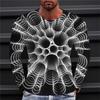 2024 Men'S Long Sleeve T-Shirts Harajuku 3d Print Graphic Men Oversized Clothing Fashion Street Tees Shirt Casual O Collar Tops