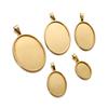 5 Stück/Packung Edelstahl Gold Anhänger Rohling Fassung Cabochon Basis Cameo Charm Anhänger Für DIY Schmuck Basteln Zubehör