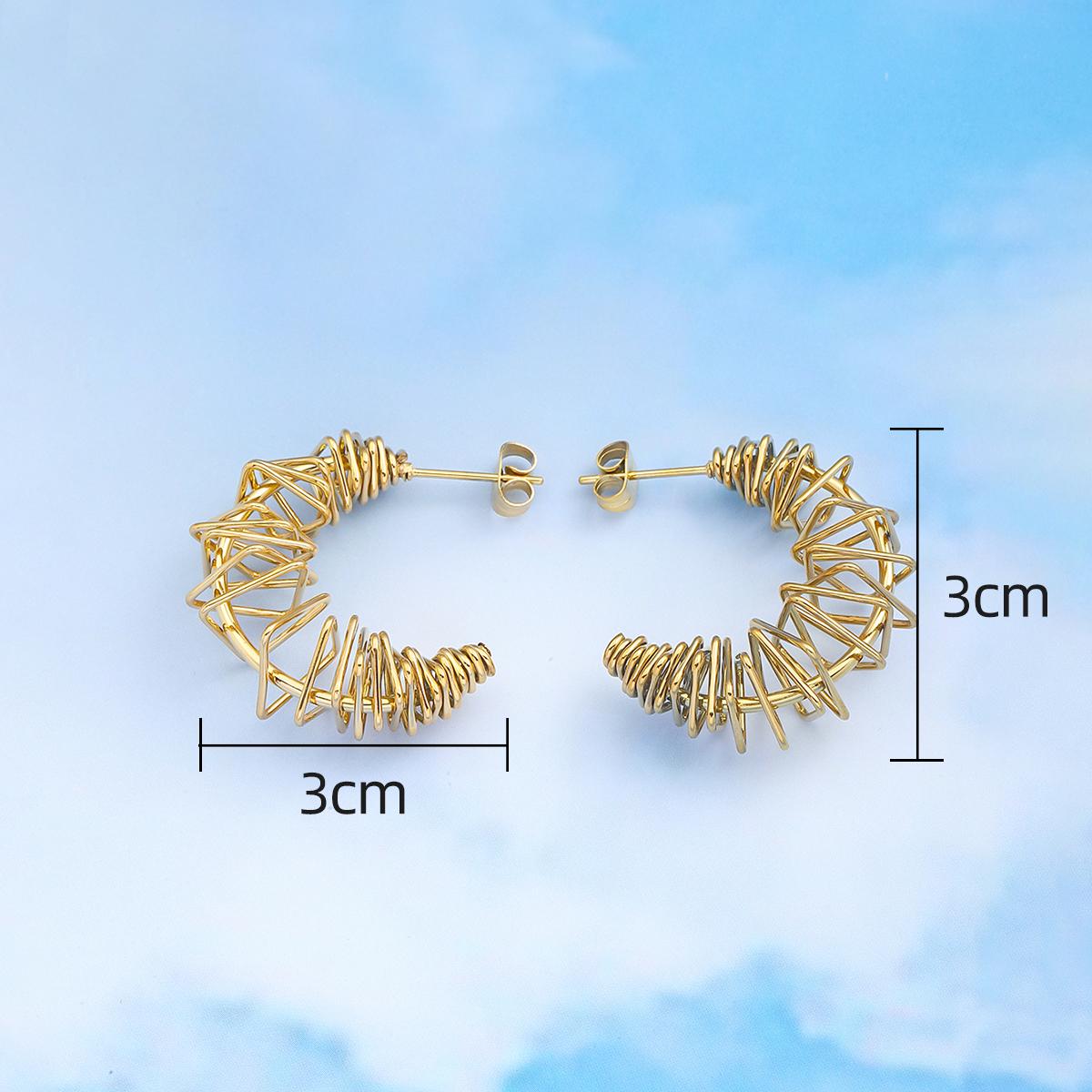

CARLIDANA Exquisite Stainless Steel Victorian Earrings Spike Creole Hoops Gypsy Vintage Gift Big Hoop Designs Women Present