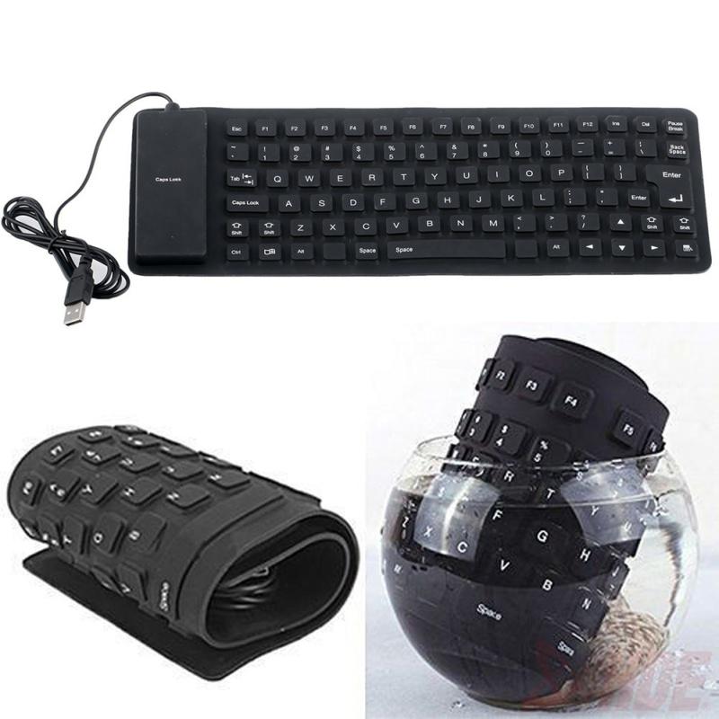 Tastatură flexibilă din silicon moale cu 85 de taste Tastatură rulanta USB pentru desktop, rezistentă la praf, pentru computer