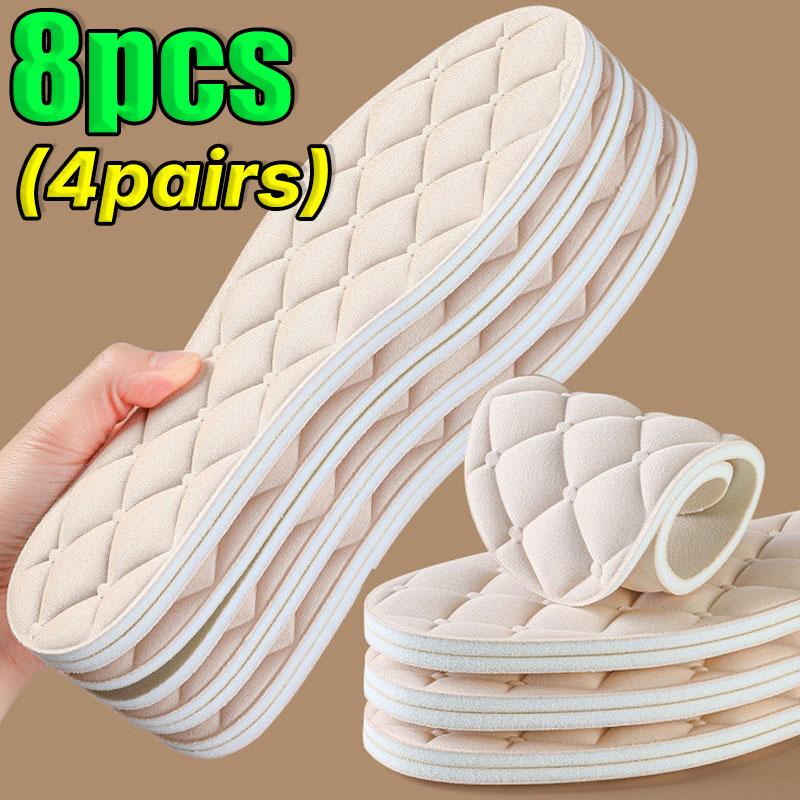 4D Sport Insoles for Shoes Women Men Deodorant Breathable Cushion Running Insoles for Feet Orthopedic Massage Running Care Pads
