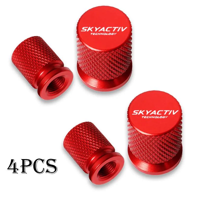 Car Wheel Tire Valve Caps Tyre Stem Covers Airdust Waterproof For Mazda Skyactiv 3 Bk 6 Gg Gh Gj Cx3 Cx5 Cx30 Cx7 Cx8 Cx9 Mx5