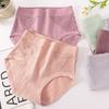 Women's Cotton Underwear Ladies Soft Stretch Tummy Control Panties High Waisted Lace Hipster Full Coverage Briefs