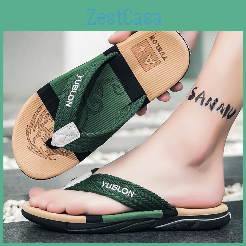 Summer Fashionable Lightweight Mens Flipflops Casual Beach Shoes In Trendy British Style