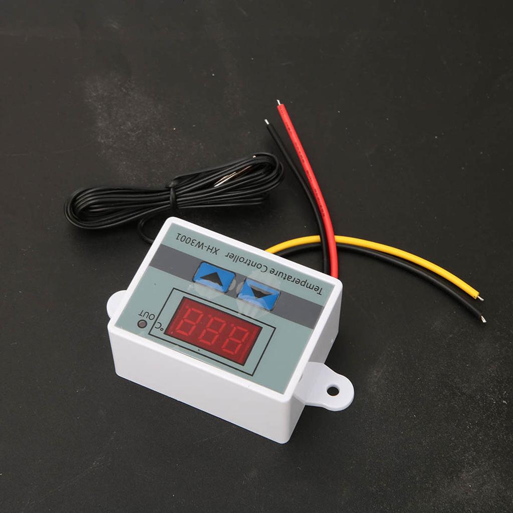 XHW3001 Temperature Controller Thermostat Switch with Waterproof Sensor Probe (24V 240W)