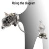 Stainless Steel Chastity Lock with Movable Butt Plug for Slave Training and Male Use